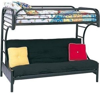 Eclipse Metal Twin Over Futon Bunk Bed